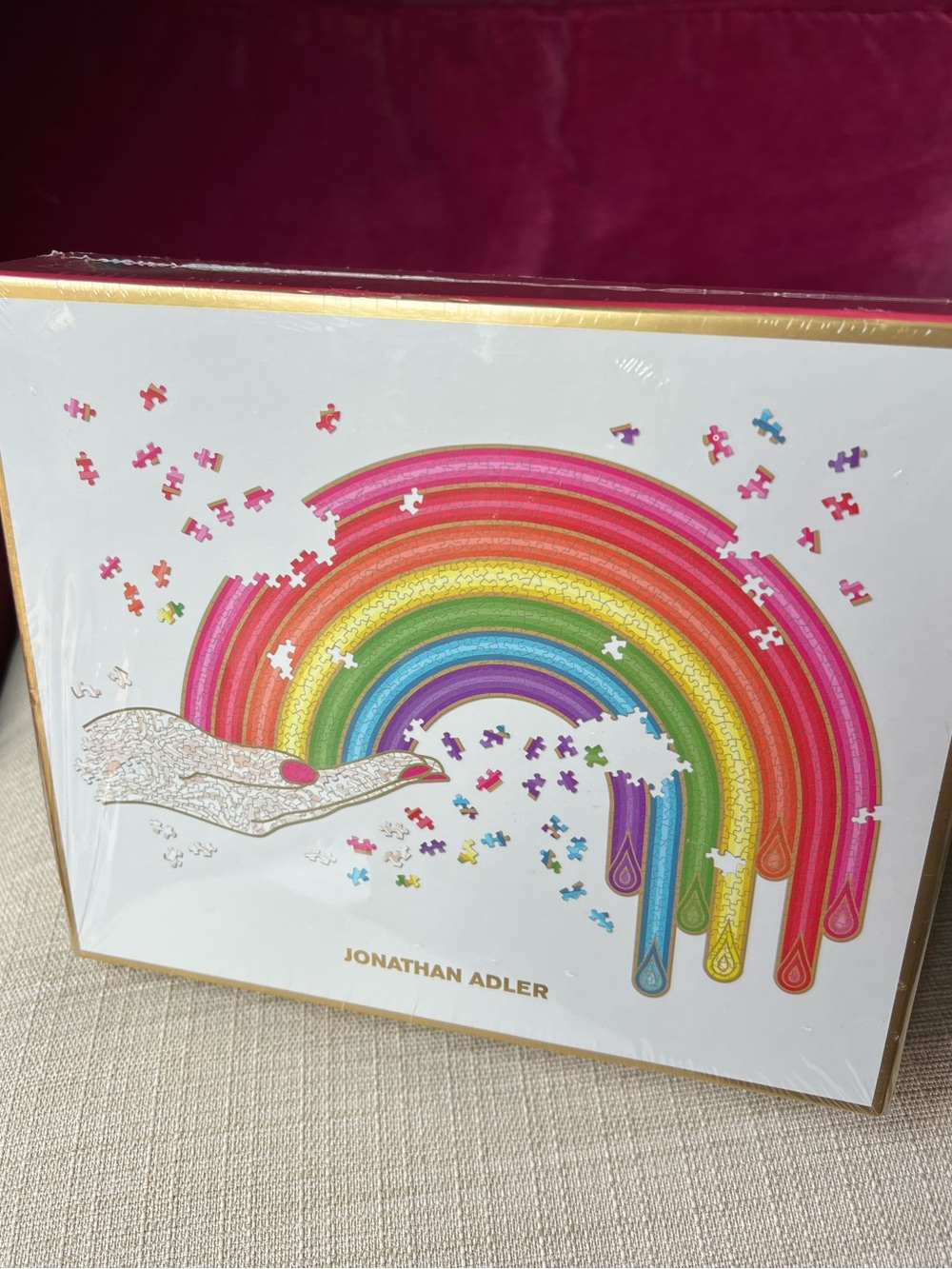🆕 Jonathan Adler Rainbow Puzzle Art Collectible Gift PRIDE LOVE Holiday Fun Game